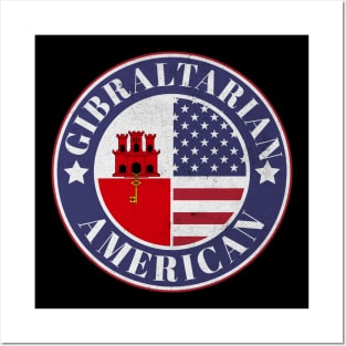 Proud Gibraltarian-American Badge - Gibraltar Flag Posters and Art